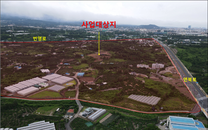 제주시 화북2지구 공공주택 예정지. 제주도 