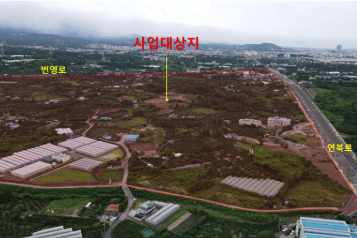 제주시 화북2지구 공공주택 예정지. 제주도 제공