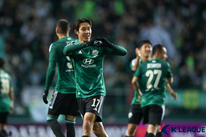 1차전 선제골을 넣은 송민규. 한국프로축구연맹 제공