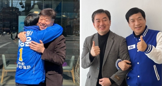 더불어민주당 이성윤 전주을 예비후보는 13일 최형재·이덕춘 경선후보와 총선 승리를 다짐했다. 이성윤 후보 측 제공