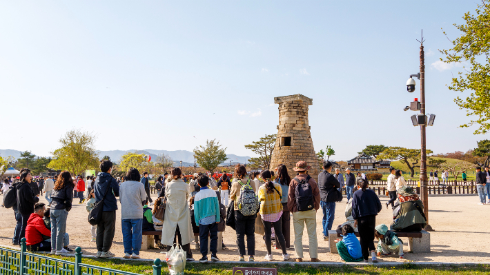 지난해 열린 신라 타임머신 투어 프로그램. 경주시 제공