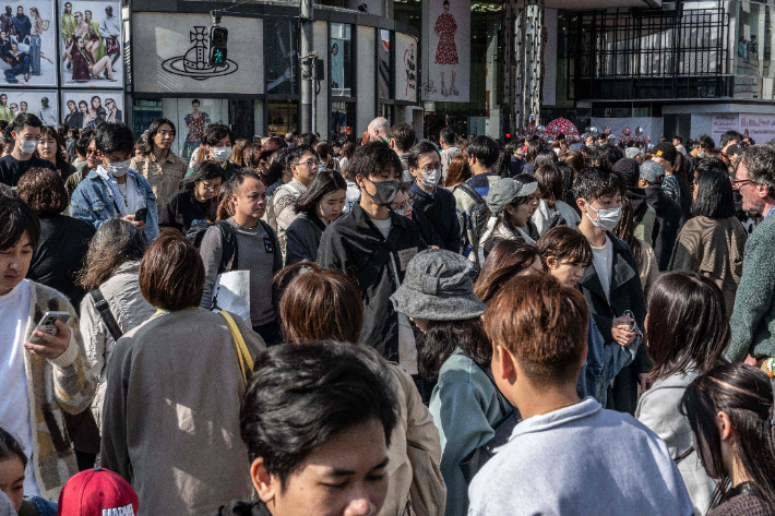 일본 도쿄 중심가 거리의 모습. 연합뉴스