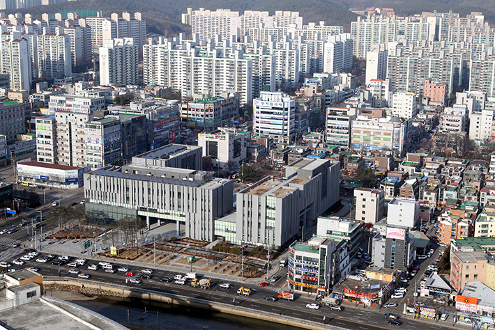 용인특례시 수지구 중심지역 일대 모습. 용인특례시 제공