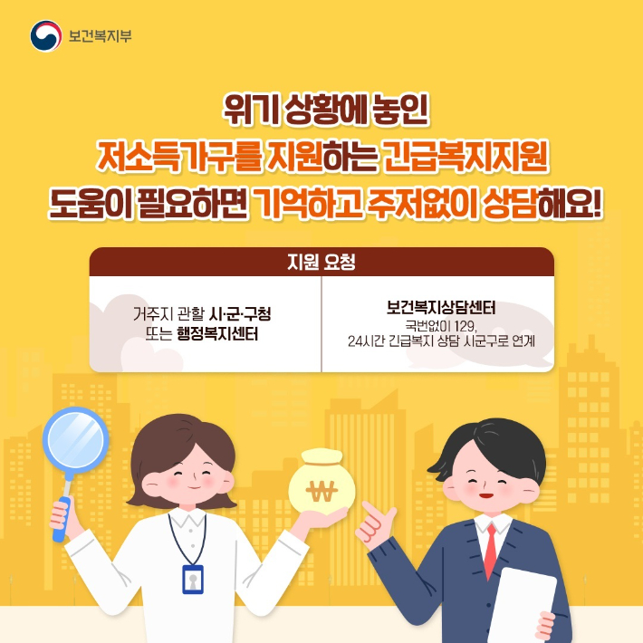 긴급복지 카드 뉴스. 전라남도 제공