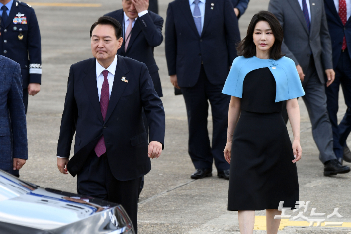 윤석열 대통령과 김건희 여사. 황진환 기자 