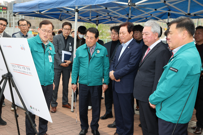 박완수 경남지사, 양산시 주요 사업 현장 방문. 경남도청 제공 