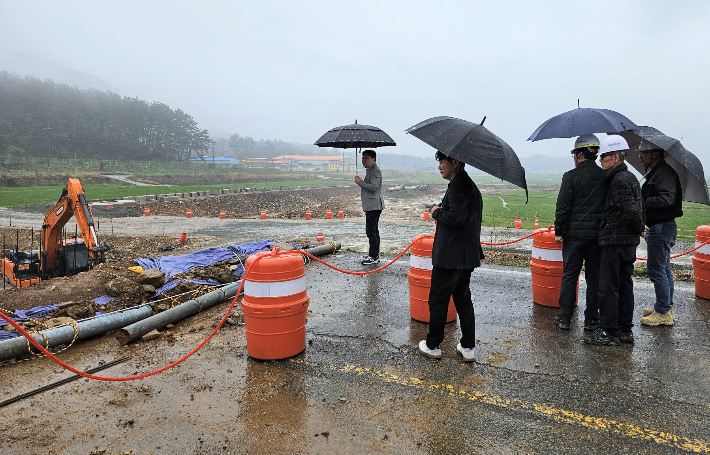 하천재해복구 현장 점검. 전라남도 제공