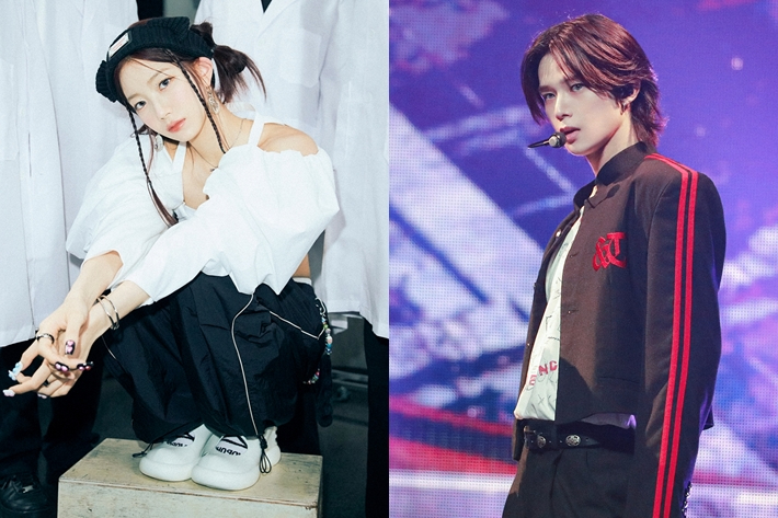 왼쪽부터 르세라핌 카즈하, 앤팀 케이. 쏘스뮤직, 하이브 레이블즈 재팬 제공