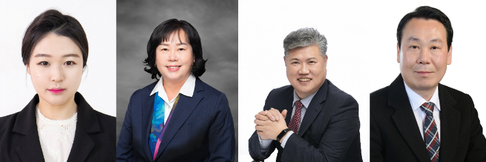 제천 마선거구에 출마한 민주당 이정현(왼쪽부터)·새로운미래 정은택·무소속 김정문·무소속 하순태 후보. 중앙선거관리위원회 선거통계시스템 제공