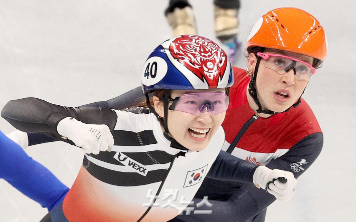 2022 베이징동계올림픽 쇼트트랙 여자 1500m 경기에서 금메달을 따낸 최민정. 박종민 기자