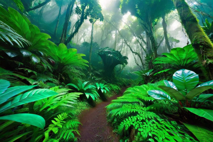 열대우림 그림. Playground AI 제공