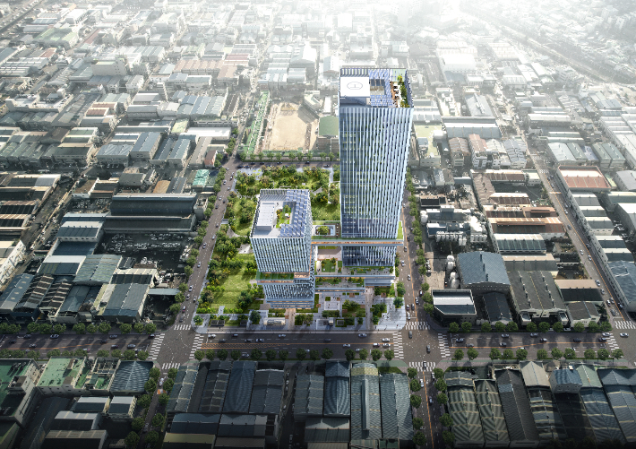 서부산 행정복합타운 건립 조감도. 부산도시공사 제공