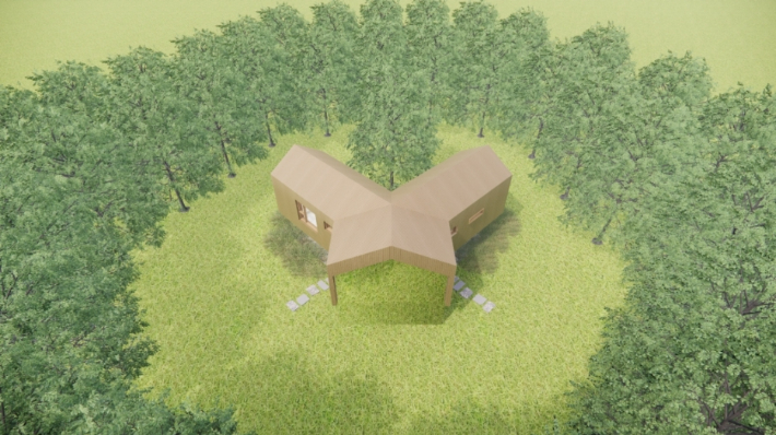 청주 옥화자연휴양림 트리하우스 조감도. 청주시 제공