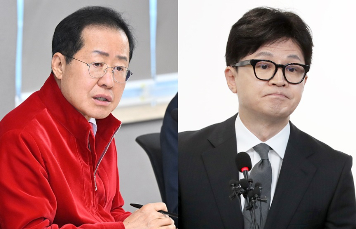 홍준표 대구시장·한동훈 전 비대위원장. 대구시 제공·연합뉴스