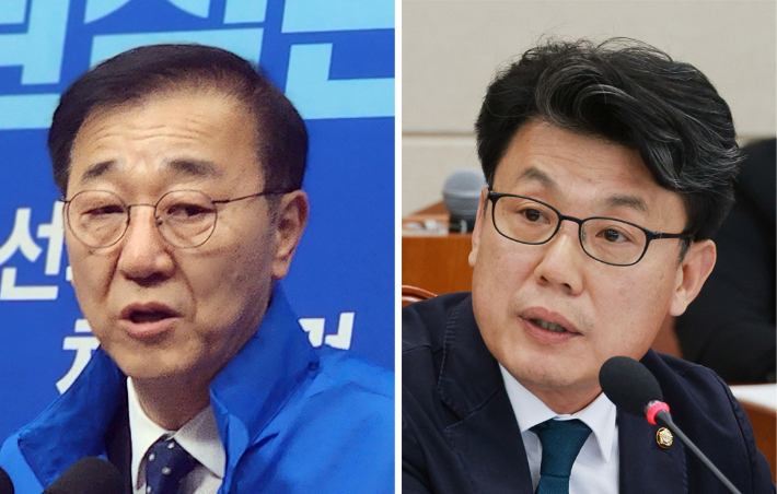 더불어민주당은 21일 사무총장에 김윤덕 의원(왼쪽), 정책위의장에 진성준 의원을 선임했다고 밝혔다. 연합뉴스