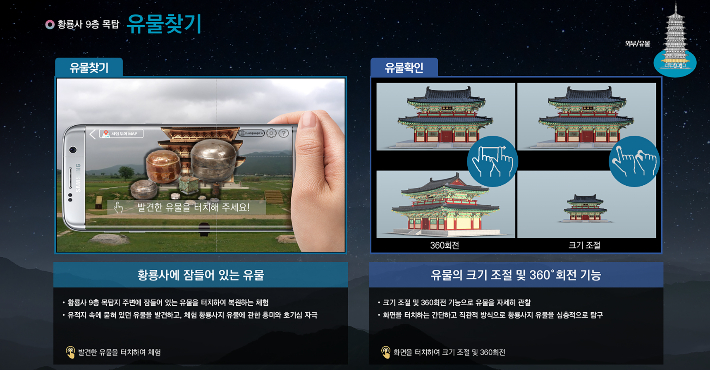 황룡사 9층 목탑 증강현실(AR) 체험 이미지. 경주시 제공