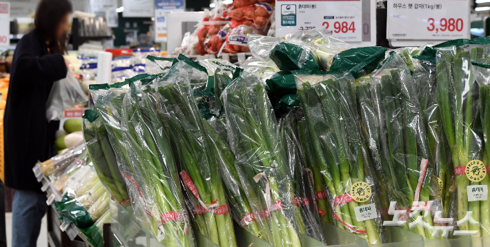 대형마트에서 채소, 과일 등을 구매하고 있는 시민들의 모습. 황진환 기자