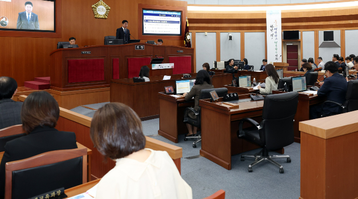 지난 22일 경기 오산시의회 임시회(제284회)가 개회했다. 오산시의회 제공