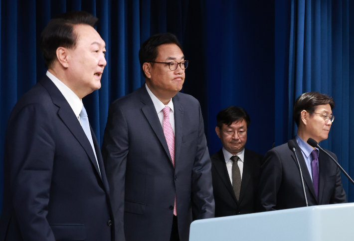 윤석열 대통령, 신임 비서실장 발표. 연합뉴스