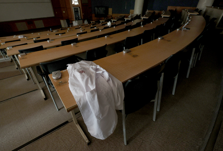 경북대학교 의과대학 강의실이 조용한 모습을 보이고 있다. 연합뉴스