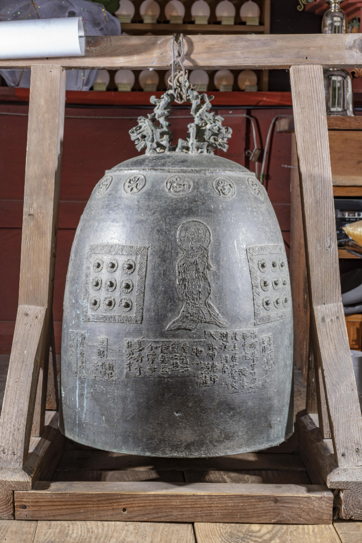 전남도 유형문화재-구례 구층암 동종. 전라남도 제공