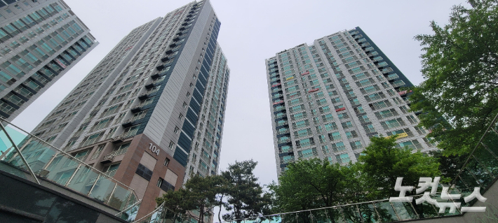 경기 용인시에 위치한 지석마을 그대가크레던스 단지 모습. 박창주 기자