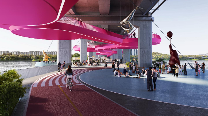 '문화의 다리, 잠수교 설계 공모' 최종 당선작. 서울시 제공 