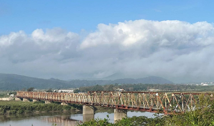북-러 국경의 철도 다리 모습. 연합뉴스