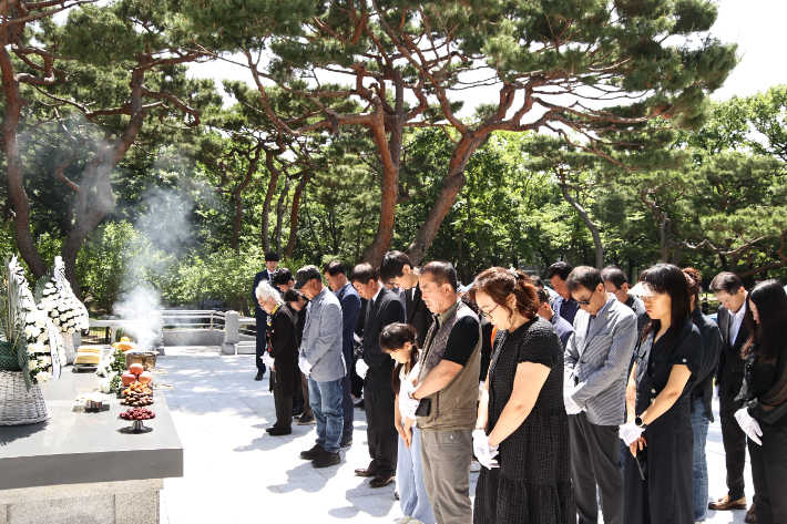 경주시가 22일 황성공원 충혼탑에서 위패 봉안식을 거행하고 있다. 경주시 제공