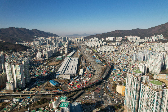 동서고가도로 부산진구 구간. 부산진구청 제공