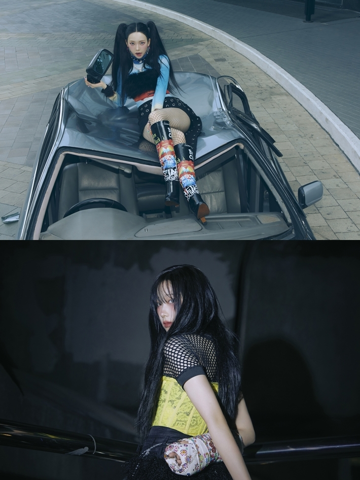 카리나, 지젤 '슈퍼노바' 뮤직비디오 콘셉트 이미지. 에스파 공식 트위터
