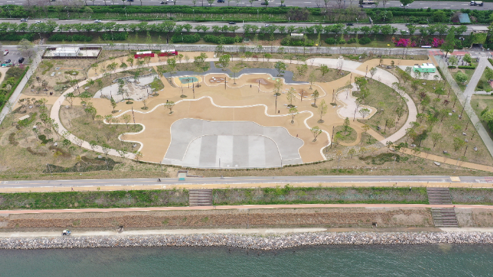 개장 준비 중인 잠실 물놀이장. 서울시 제공 