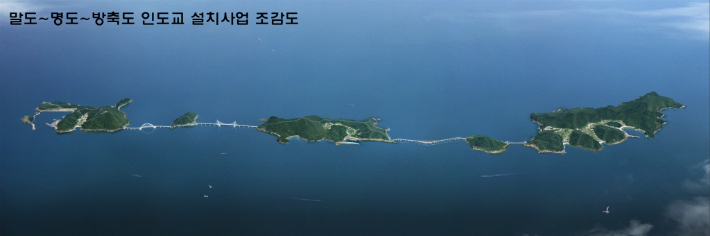 고군산군도 말도-보농도-명도-광대도-방축도 인도교 연결사업 조감도. 군산시 제공