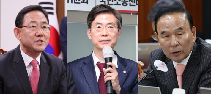 왼쪽부터 주호영, 조경태, 박덕흠 후보. 연합뉴스