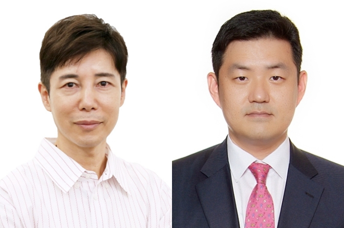 왼쪽부터 엔씨큐에이 대표이사 후보자 김진섭·엔씨아이디에스 대표이사 후보자 이재진. 엔씨소프트 제공