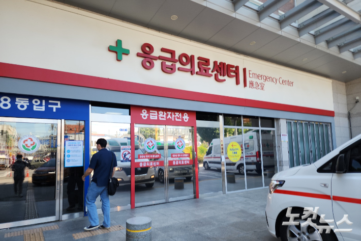광주 동구 전남대병원 응급의료센터. 박요진 기자