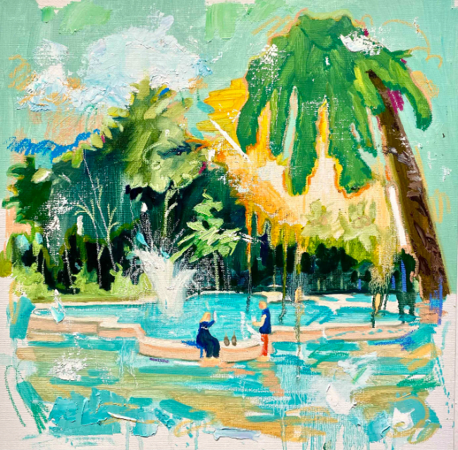 최수영, Lakeside, Mixed media, 2024. 대전신세계갤러리 제공