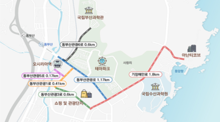 부산시가 내년 하반기 오시리아 관광단지 일원 6개 도로에서 자율주행 셔틀버스를 운행한다. 부산시 제공