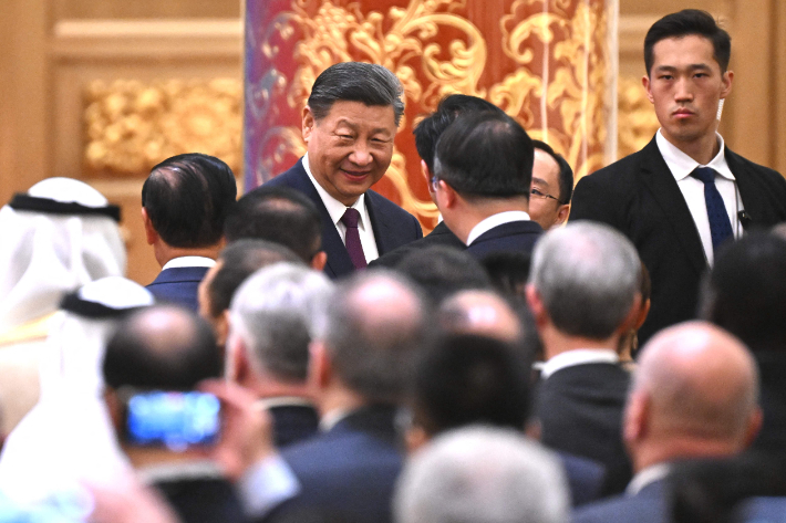 중국 베이징 인민대회당에서 열린 기념행사에 참석한 시진핑. 연합뉴스