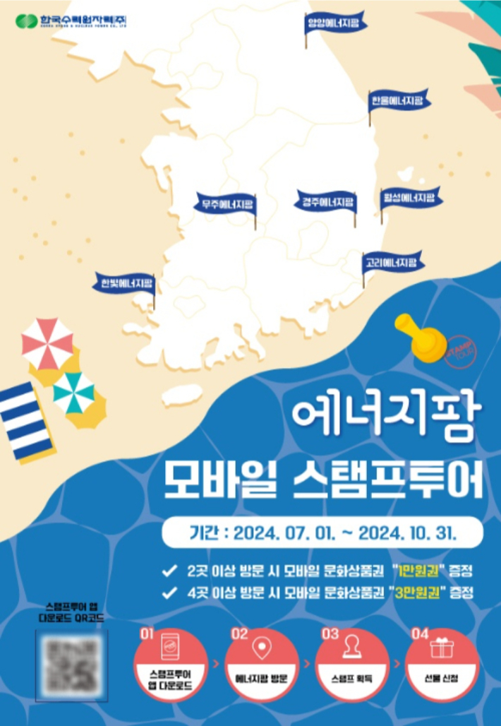 에너지팜 모바일 스탬프투어 포스터. 한수원 제공