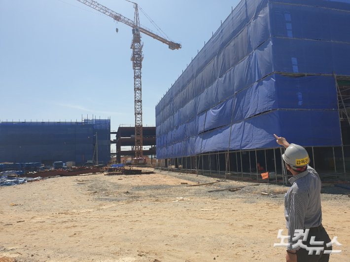 첨단3지구 AI집적단지 공사 현장. 조시영 기자