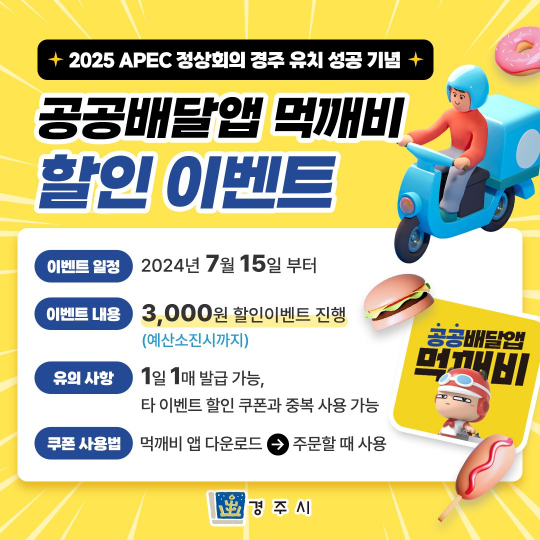 먹깨비 할인 이벤트 카드뉴스. 경주시 제공