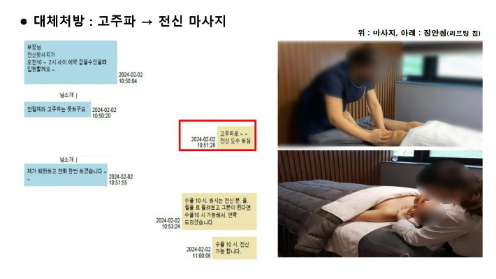 부산에서 미용 마사지나 한약제를 처방한 뒤 치료 목적의 처방이나 의료 행위를 한 것처럼 허위 서류를 발급한 보험사기 전문 병원이 경찰에 붙잡혔다. 사진은 압수수색 장면. 부산경찰청 제공