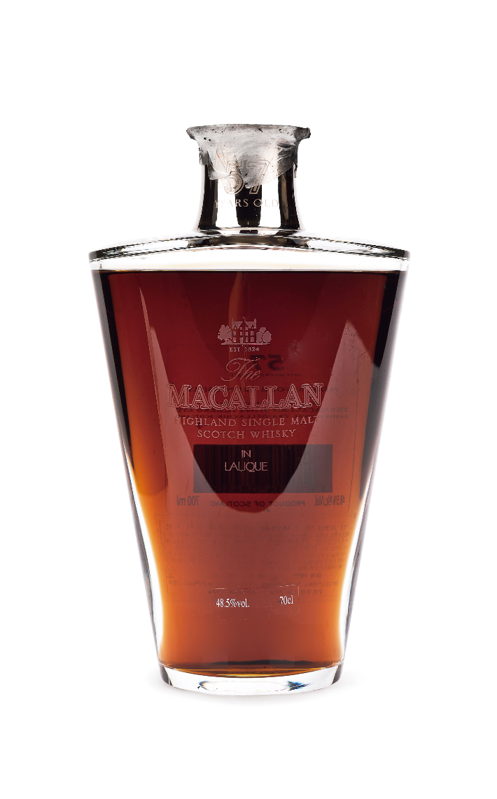 'The Macallan in Lalique 57 Year Old(Six Pillars Collection, Third Edition)'. 추정가는 2억5천만원~3억5천만원. 서울옥션 제공 