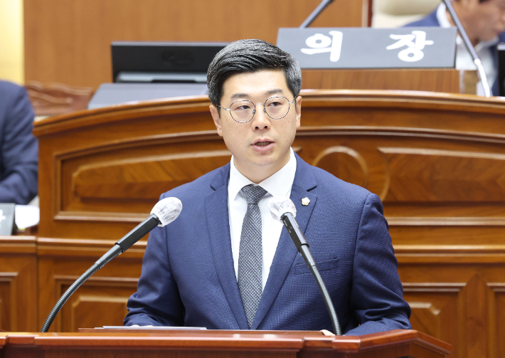 김동헌 전주시의원은 15일 제413회 임시회 1차 본회의에서 5분 발언을 했다. 전주시의회 제공