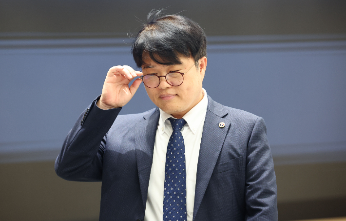 기자회견 마친 임현택 의사협회장. 연합뉴스