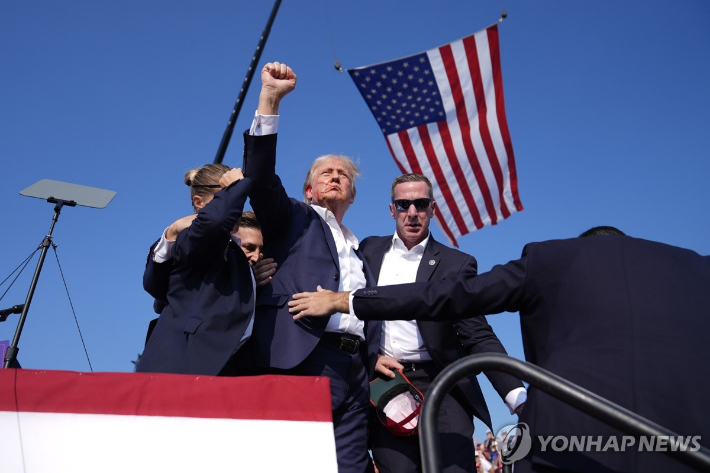  July 13, 2024, in Butler, Pa. (AP Photo/Evan Vucci) 연합뉴스