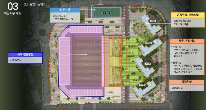 구덕운동장 재개발 계획안. 부산시 제공