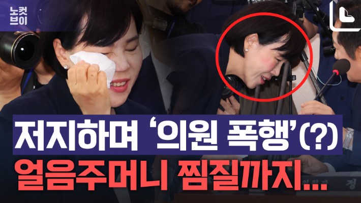 '뺨 상처'에 '허리 다친' 전현희…청문회 몸싸움때 무슨 일이[노컷브이]