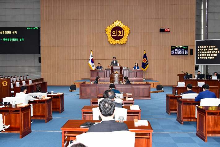 19일 광주광역시의회 제326회 임시회 제4차 본회의 개회 모습. 광주광역시의회 제공